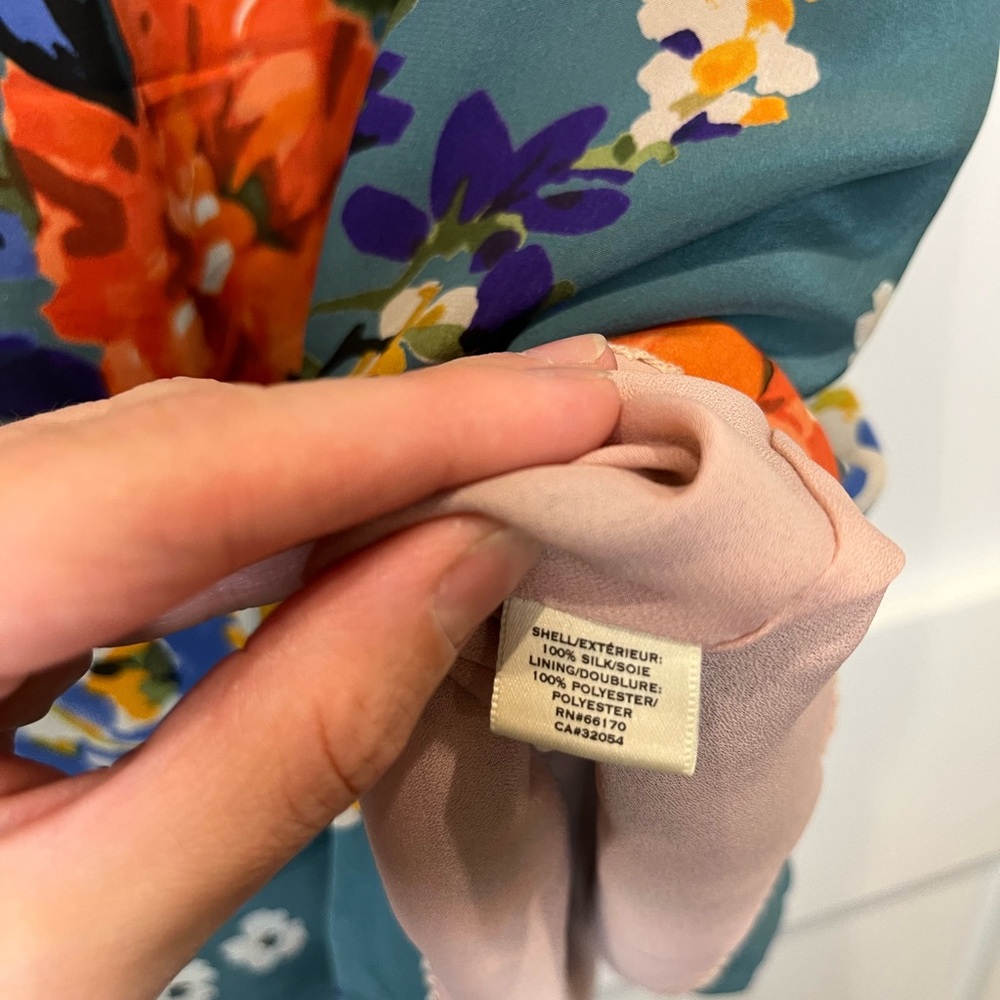 Moulinette Soeurs Teal Floral Dress - Picture 9 of 10